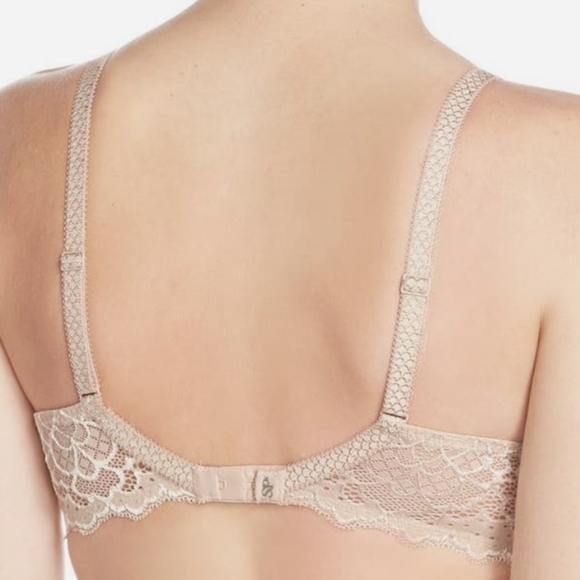 SIMONE PERELE Caresse 3D Plunge T-Shirt Bra Peau Rose - Picture 3 of 6